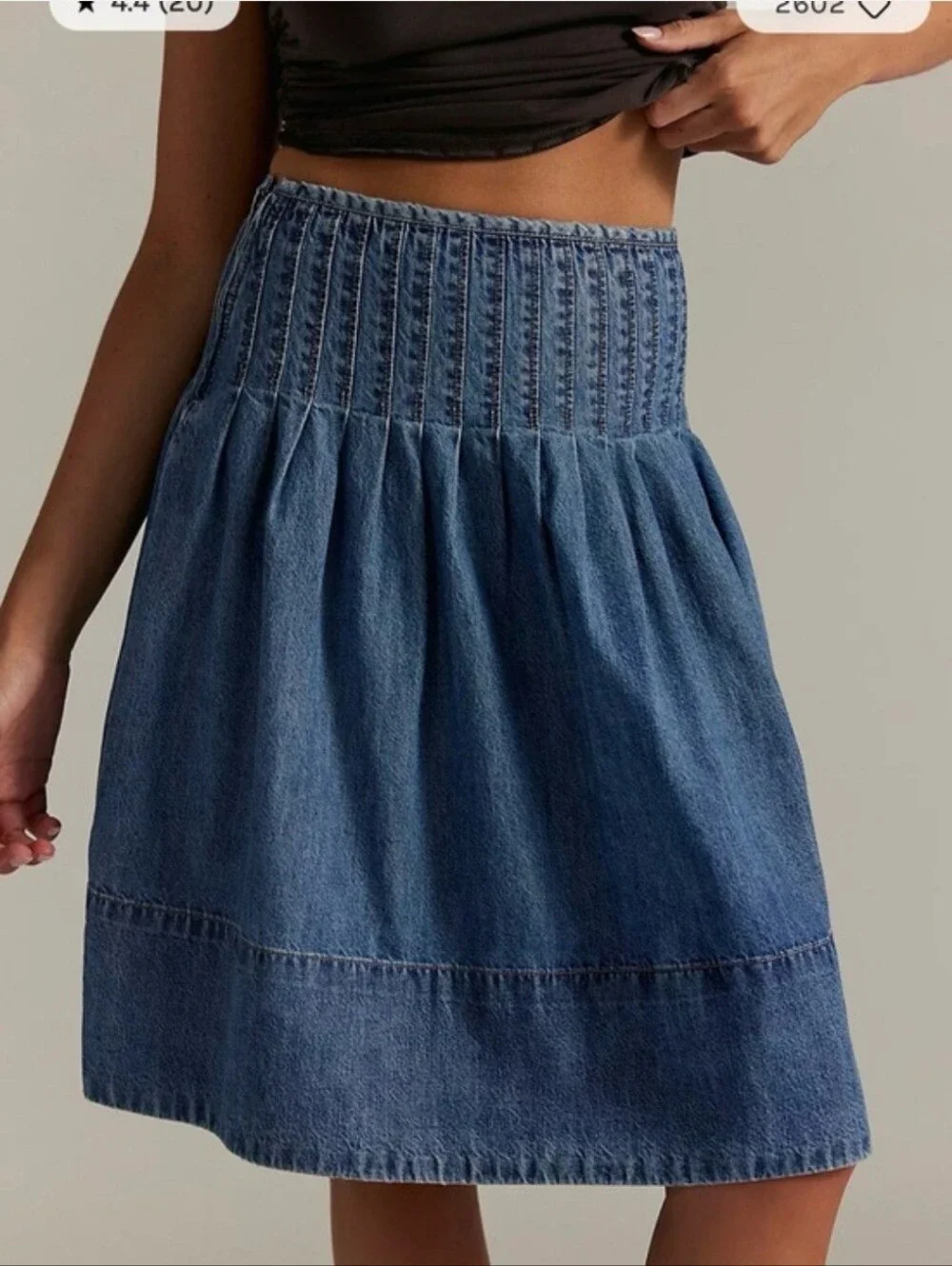 Free People We The Free Peyton Pintuck Midi Skirt -California